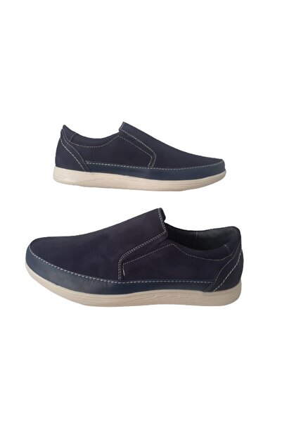 İstanbul Чоловічі повсякденні черевики з натуральної шкіри, синього кольору, на гумовій підошві