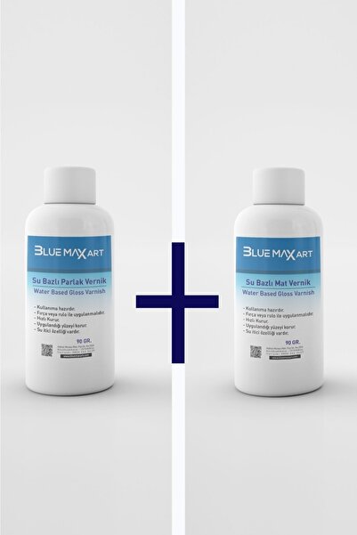 Blue Max Art Su bazlı Vernik Mat 90gr + Parlak 90gr
