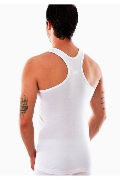 Tutku Ανδρικά εσώρουχα White Rib Rambo Νέα σεζόν (Συσκευασία 10 τεμαχίων)