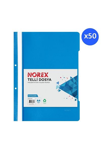 NOREX UL50T-130 A4 Ring Binder Blue Pack of 50