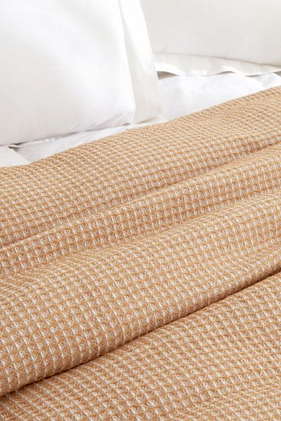 Karaca Home Flow Διπλή Βάφλα Πικέ 200x230 cm Μουστάρδα