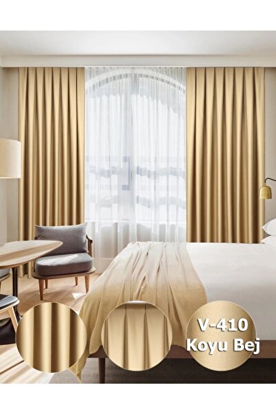 YS PERDE TASARIM Lüx Saten Blackout Karartma Güneşlik Perde Yüksek Kaliteli D...