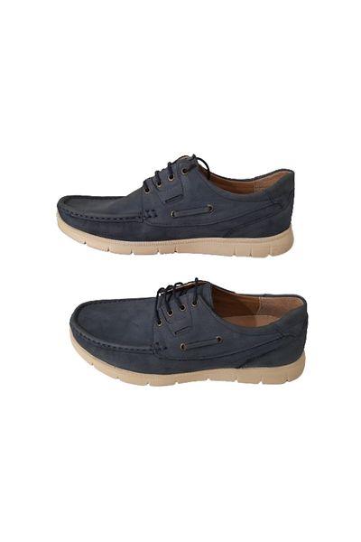 Golden Γνήσιο δερμάτινο Navy Blue-Lace-Up Casual Stylish Ανδρικά Παπούτσια