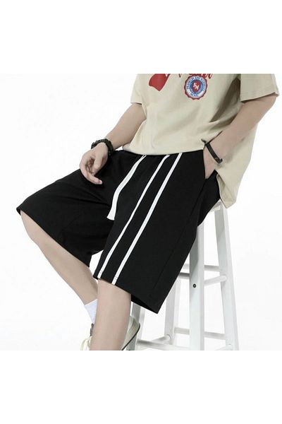DENİKK Unisex σορτς Unisex με ριγέ φερμουάρ