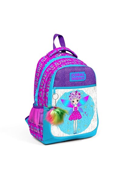Coral High Kız Desenli Büyük Boy Okul Sırt Çantası 23484