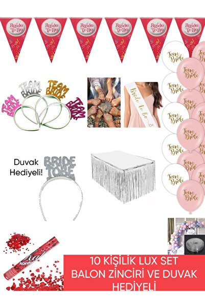 Parti Kırtasiye Bride To Be Parti Seti Bekarlığa Veda Partisi Seti Lux Konfetili