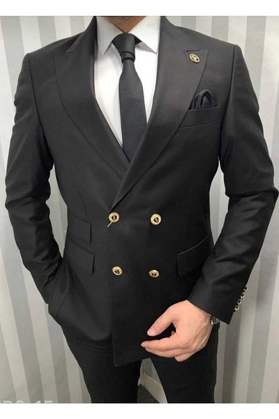 Tempee Double-breasted Slim Fit Suit