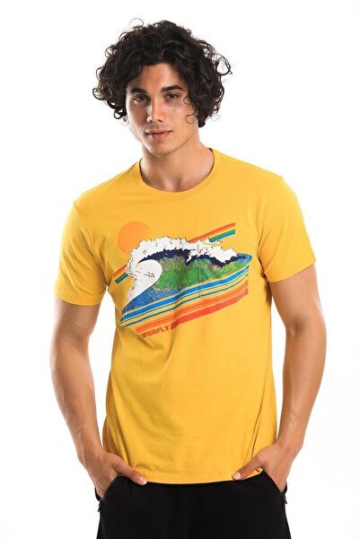 Superfly Men Tshirt Men's Yellow Tshirt 22576-22