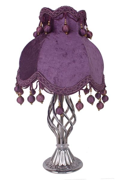 Dekovien Purple Velvet Covered Pendant Lampshade