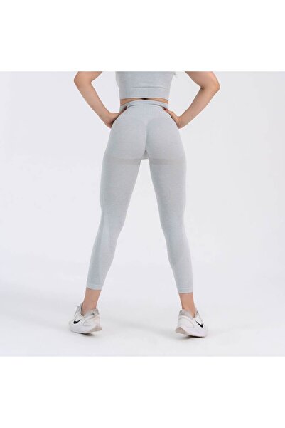 GYMXPRO Γκρι Push-up Λεπτομερές Αθλητικό Κολάν χωρίς ραφές