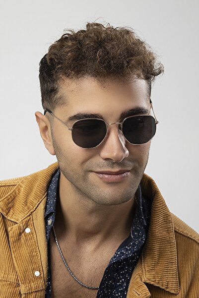 Polo55 Ötszögletű modell fém keretes férfi napszemüveg