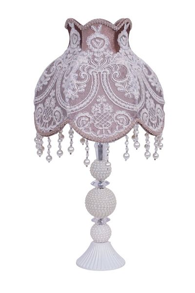 Dekovien Mink Dark Colored French Lace Lampshade - Classic Model