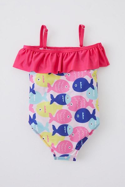 DeFacto Baby Girl Fish Pattern Swimsuit