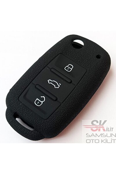 skilit samsun oto kilit حافظة مفاتيح من السيليكون لسيارة فولكس فاجن سيات سكود...