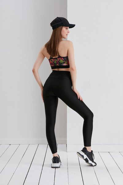 Thin Shop Black Shiny High Waist Recovery Original Disco Leggings