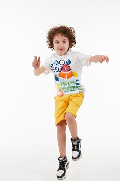 BOBBY JR KİDSWEAR Good Feeling Printed Sleeve Karioca T-shirt