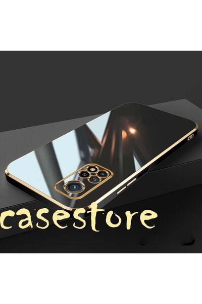 m.tk moveteck حافظة هاتف Xiaomi Redmi Note 11 Pro & 12 Pro 4G مع حماية للكاميرا وغطاء سيليكون ناعم بحافة ذهبية لامعة