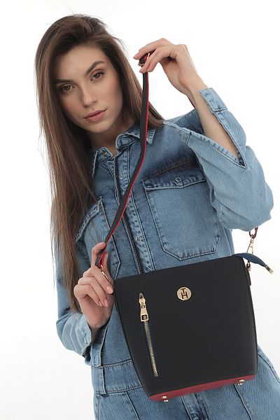 TH Women's Shoulder Bag Th-yk14313 Navy-red