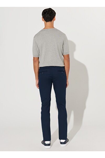 ALTINYILDIZ CLASSICS Normal Waist Narrow Leg Slim Fit Navy Blue Men's Trousers 4a0123200091