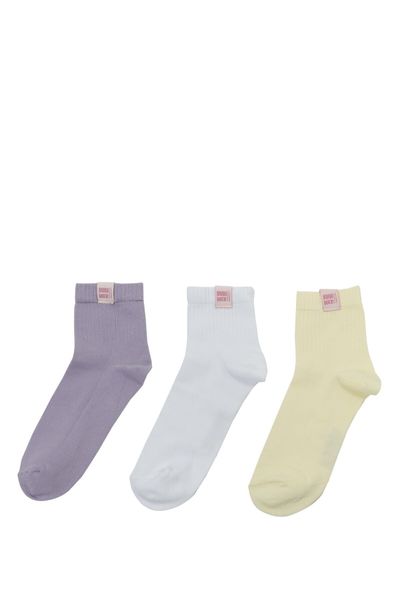 mcy butik 6'pair Unisex Plain White Color Tennis Socks - Trendyol