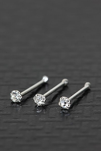 depozoom 925 Ayar Zirkon Taş Gümüş Hızma 3'lü Set Taş2mm