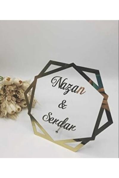 PEARGE HEDİYELİK Pleksi Söz Nişan Isimlik 25*25