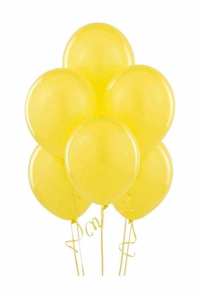 FOKUL Metallic Yellow Balloon 10 Pieces 12 Inch Latex Balloon