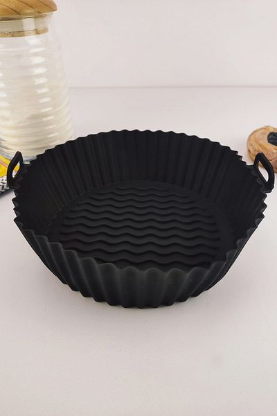 Digithome Fireproof Non-Stick Silicone Handle Airfryer Mold 22 Cm Black – Thn75822 C1-1-18