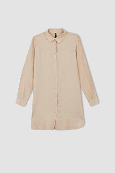 DeFacto Košilová tunika s dlouhým rukávem Regular Fit