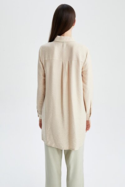 DeFacto Košilová tunika s dlouhým rukávem Regular Fit