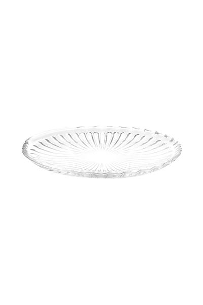 Alegre Glass Glass Drop Cake Plate - 20X15 cm