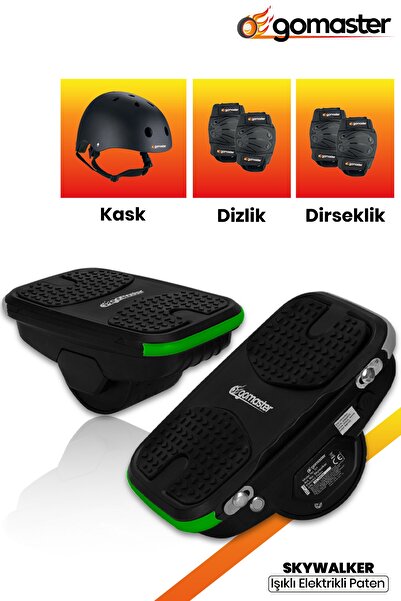 GoMaster Skywalker H1 Işıklı Elektrikli Paten (KORUMA SETİ KASK-DİZLİK-DİRSEK...