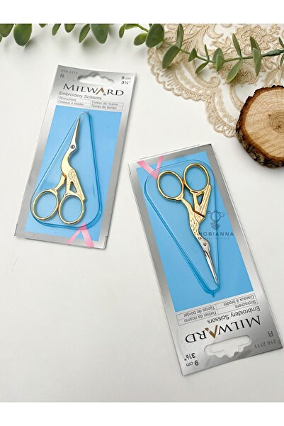 Hobianna Milward Stork Gold Embroidery Scissors