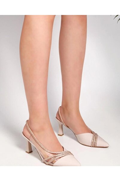 SOLMAZ Zece pantofi de rochie de seară cu toc din piatră transparentă din satin