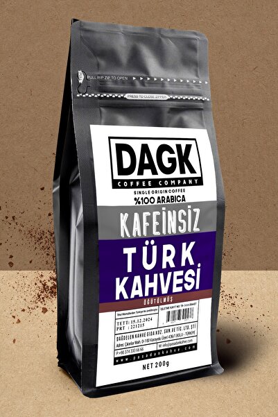 Dagk Kafeinsiz Türk Kahvesi 200gr