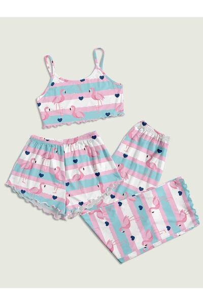 PEMBİŞ HOMEWEAR Prox Flamingo Supersoft Pidžama Set