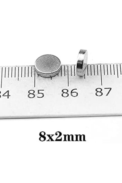 Hdg Yuvarlak Neodyum Mıknatıs Magnet - D 8x2 mm - 5 adet