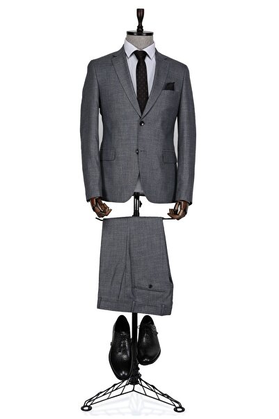 Buenza Salcastini Lim Fit Gri Erkek Takım Elbise