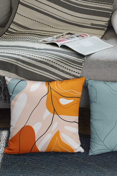 Moud's Double Sided Printed Art 12 Patterned Suede Throw Pillow Case - PL912