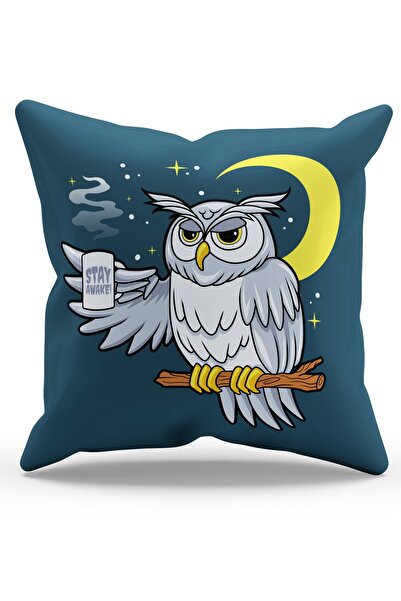 Moud's Двосторонній чохол для подушки з сукняним принтом «Нічна сова» - PL794