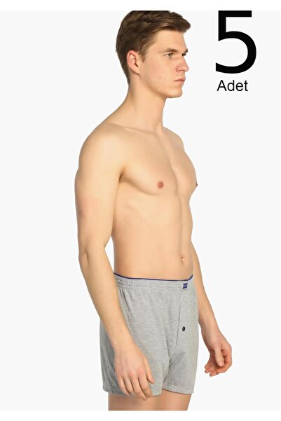 Tutku Boxeri din bumbac pieptănat gri pentru bărbați, sezon nou, pachet de 5 ...