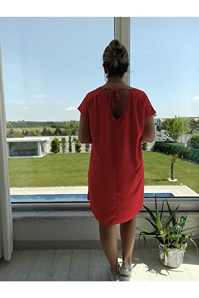 BEBE PLUS Ön Arka V Detay Salaş Elbise