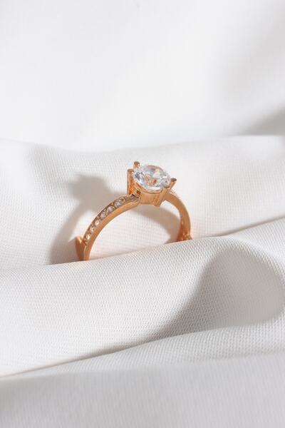 Süspüs Accessories خاتم ذهبي بحجر واحد