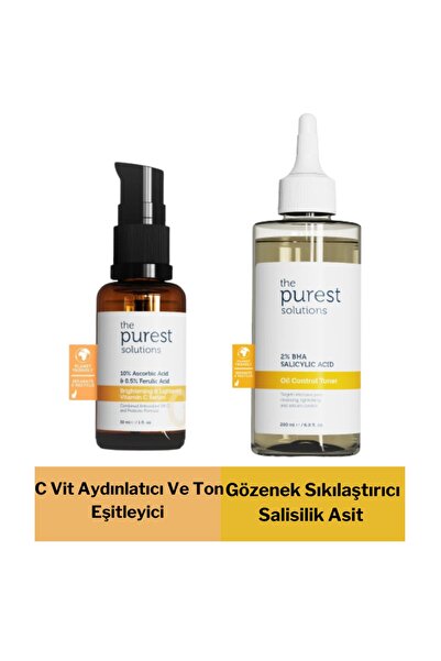 The Purest Solutions Gözenek Sıkılaştırıcı Salisilik Asit Ve C Vit Aydınlatıc...