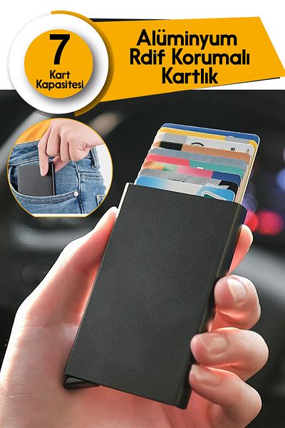 fitfiyat Προστασία RFID θήκης πιστωτικής κάρτας αλουμινίου με αυτόματο μηχανισμό