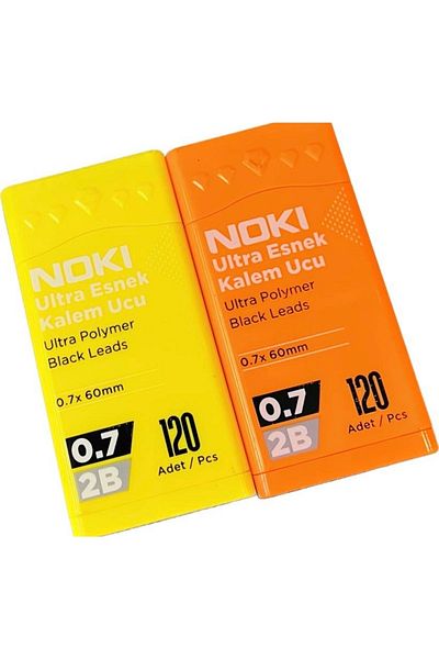 karinabest Noki Ultra Flexible Pen Tip 0.7 60 mm 2B 120 Pieces Neon Color 2-Pack Set 1