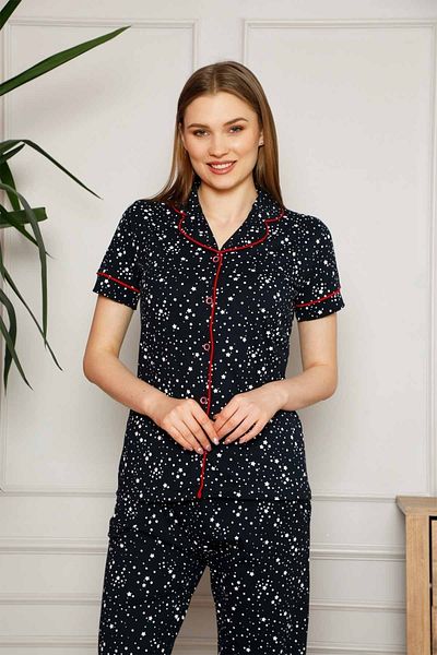 Farya Home Комплект пижама с къс ръкав и шарка Dreamy Cotton Star