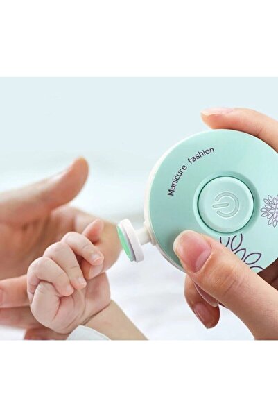TWOX Yenidoğan Bebek/ Çocuk Pilli Tırnak Törpüsü Manikür Seti Yeşil