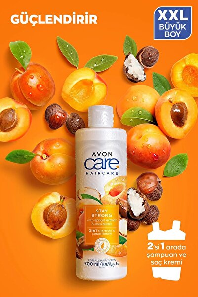AVON Care Kayısı ve Shea Özü Şampuan ve Saç Kremi 700 Ml. İkili Set