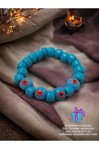 bizizmoda Glass Basement Bead Evil Eye Bead Bracelet Evil Eye Beaded Bracelet